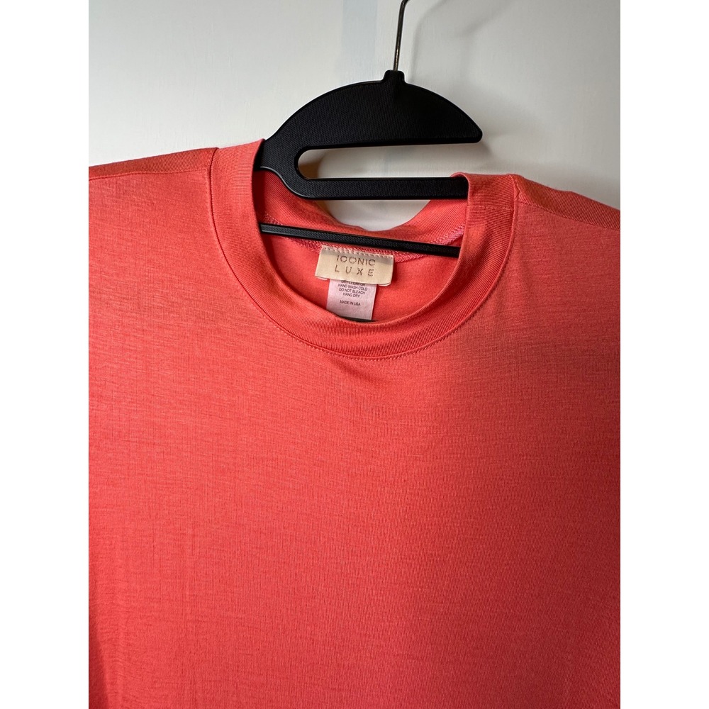 Iconic Luxe Coral Pink Short Sleeve Maxi Dress Small PV2019 Made in USA - Picture 4 of 7